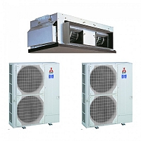 Duct Mitsubishi Electric Standard Inverter PEA-RP400GAQ-2xPUHZ-P200YHA3 130000 BTU